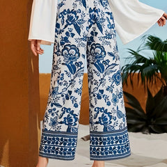 Floral Wide Leg Pants for Women Spring & Summer