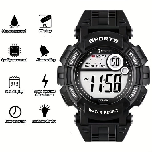 Outdoor Sports Electronic Watch with Function Alarm