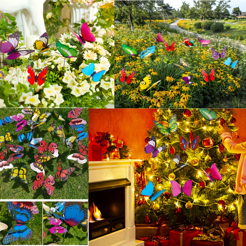 30pcs Butterfly Garden Stakes Outdoor Decor Graduation Spring Summer Ornaments