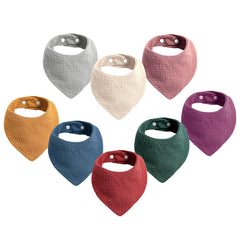 8pcs Muslin Baby Bandana Drool Bibs 100 Cotton Absorbent Bibs Set For Baby Girls