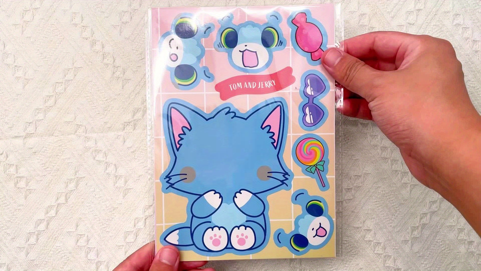 6 Sheets DIY Cartoon Mouse Stickers - Party Favors Make A Face Stickers