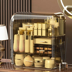 Clear Makeup Organizer with Drawers - Large Capacity Cosmetics Storage