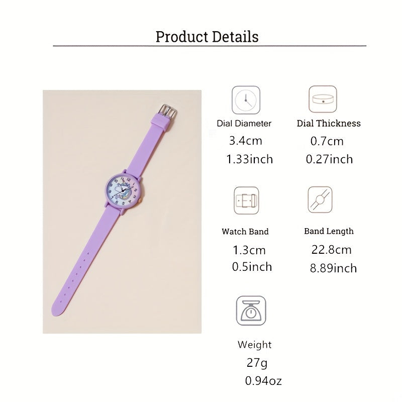 Kids Unicorn Silicone Quartz Watch Set