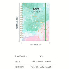 Academic Planner July-June 6.3''x8.4'' Weekly Monthly 12 Month Tabs