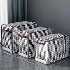 Houndstooth Storage Bag Zipper Dustproof Organizer for Closet