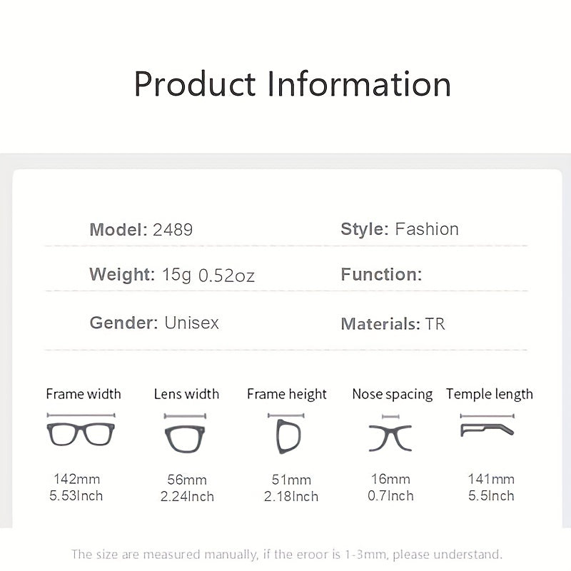 Stylish Polygonal Light Blocking Reading Glasses for Men & Women
