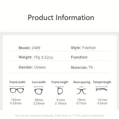 Stylish Polygonal Light Blocking Reading Glasses for Men & Women