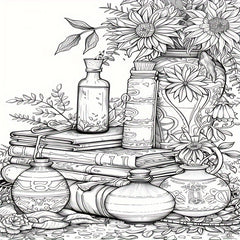Thickened Dream Flower Coloring Book - 22 Pages