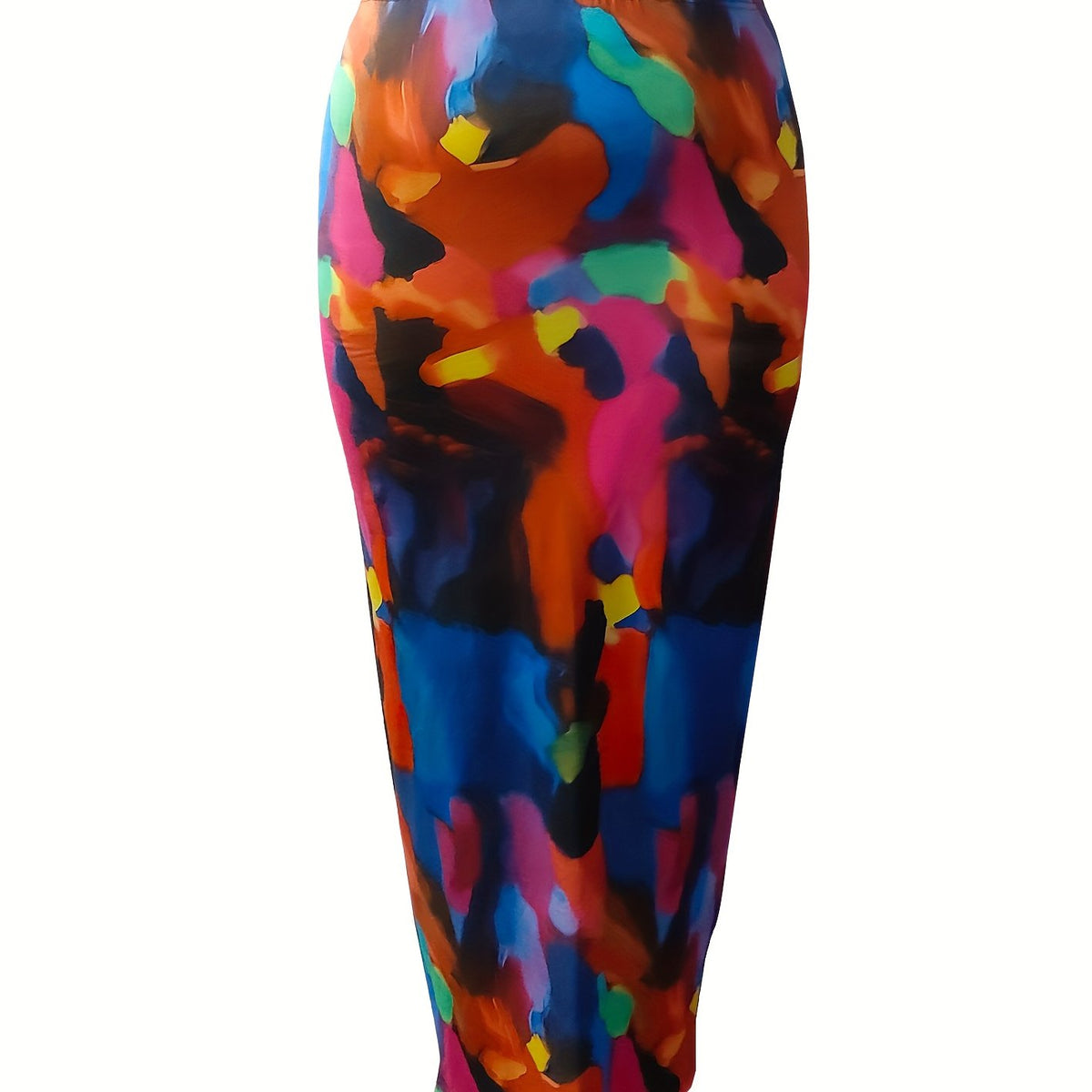  Tie Dye Bodycon Skirt High Rise Elastic