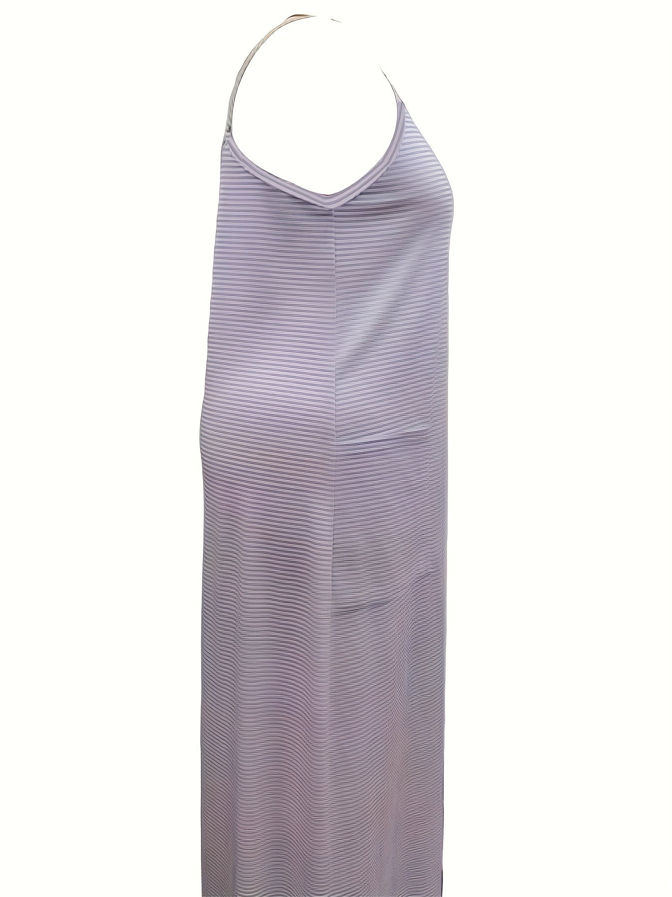 Women's Plus Stripe Print Round Neck Cami Dress