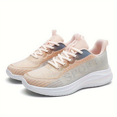Breathable Shockproof Chunky Sports Shoes Comfortable Lace Up Travel Shoes