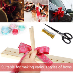 Wooden Bow Maker for Ribbon Wreaths Corsages DIY Tool