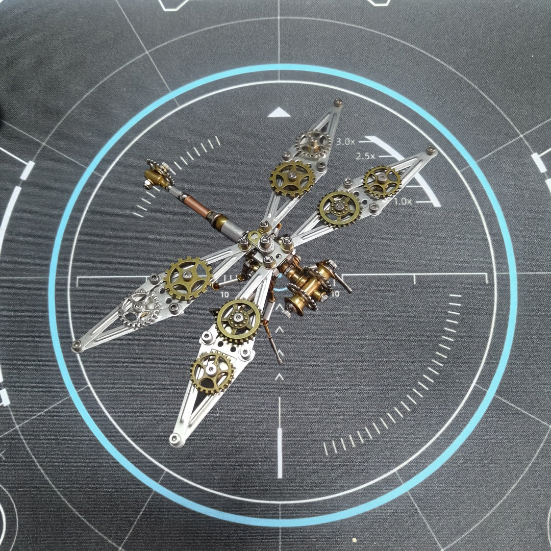 3D Metal Dragonfly Steampunk Puzzle DIY Insect Model