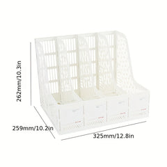 Thickened Quadruple File Holder Office Supplies Desktop Storage Rack