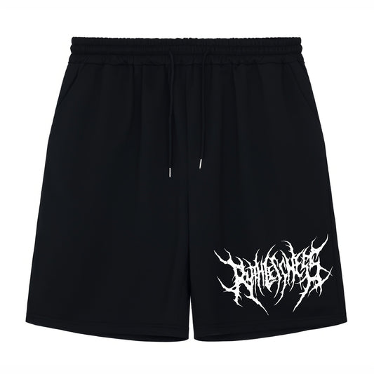 Men's Drawstring Casual Shorts with Stylish Print