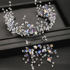 Crystal Headband Wedding Tiara Set with Earrings