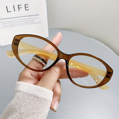 Light Blocking Reading Glasses Retro Jelly Oval HD Presbyopic Glasses