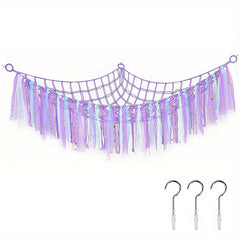 Toy Hammock with Tassels for Nursery or Kids Bedroom