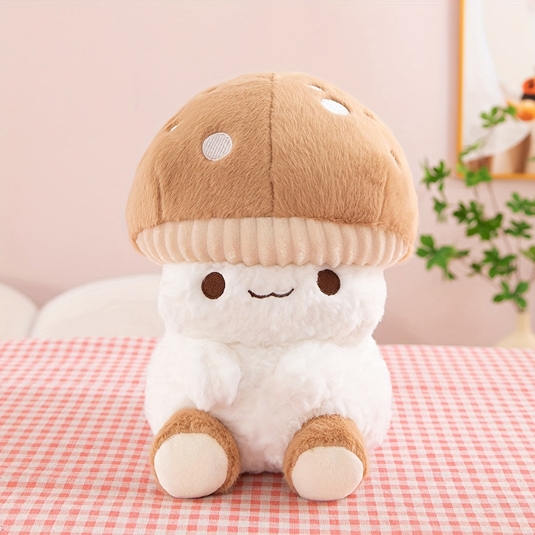 TINICOOCAT Mushroom Plush Toy Soft Stuffed Mushroom Doll for Home Decor