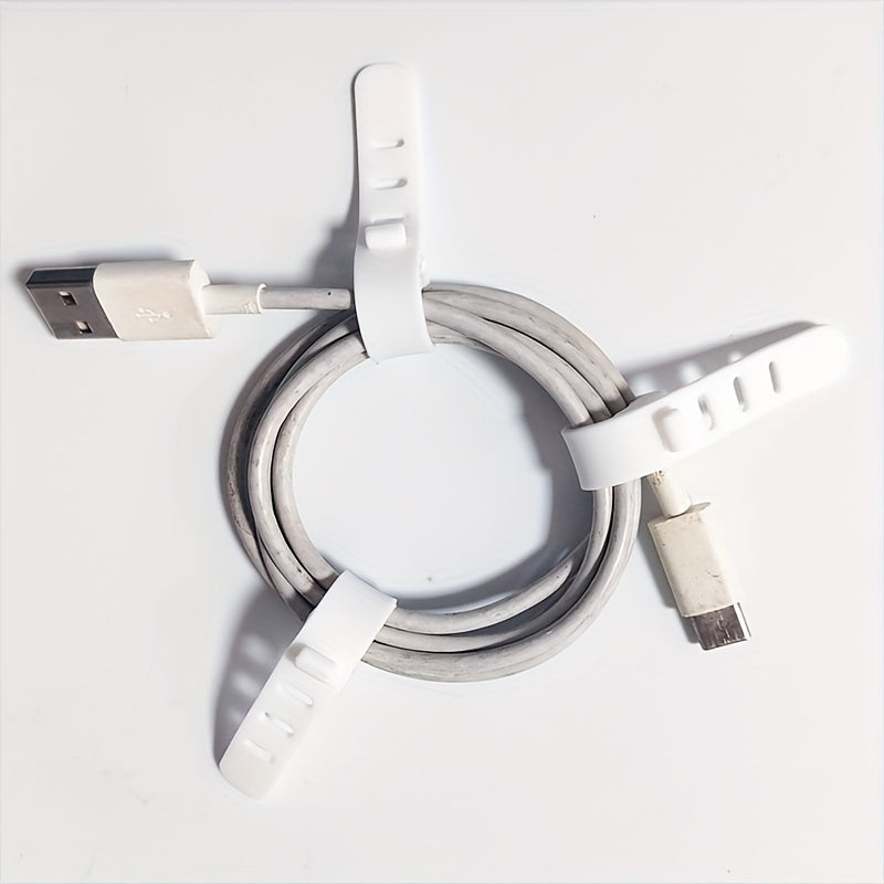 10pcs Desk Wire Organizer Cable Ties Zip Ties Adhesive Cord Clips