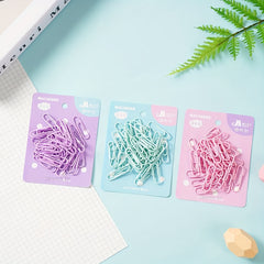 Colorful Macaron Paper Clips 40pcs In A Box