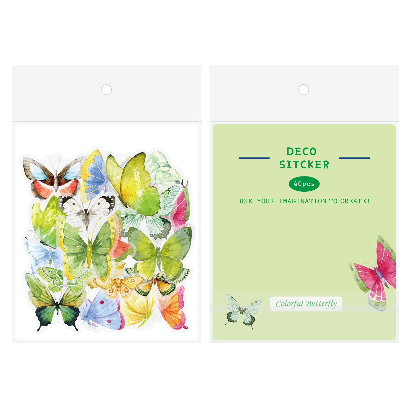 40pcs Butterfly Journal Stickers DIY Decorative Vintage Scrapbook Stickers