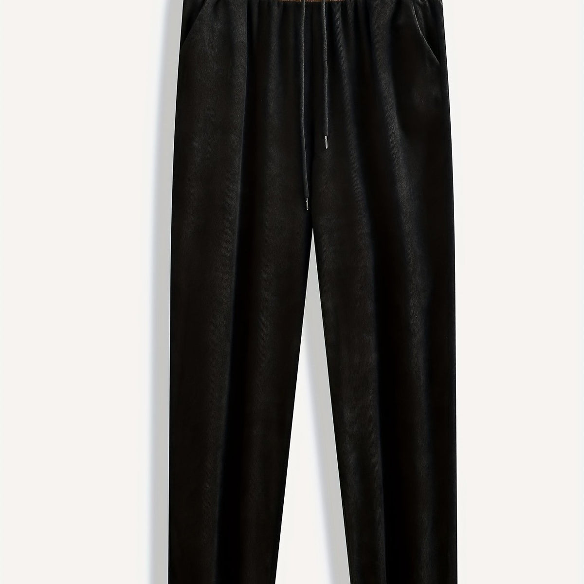  Drawstring Wide Leg Corduroy Trousers