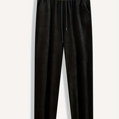  Drawstring Wide Leg Corduroy Trousers