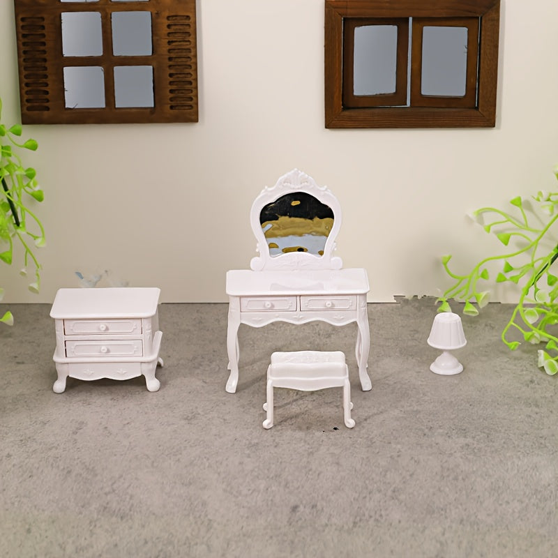Mini Furniture Makeup Table Bedside Table for Dollhouse Home Decor