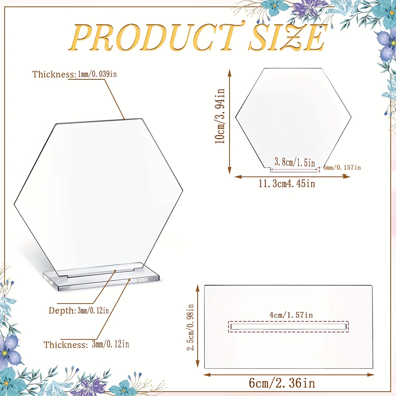 Transparent Acrylic Shelf Sign Writing Plate Home Decoration