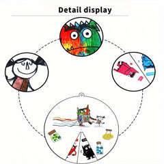 Colorful Monster Puppet Book & Turntable Toy