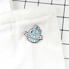 Funny HUNK O' JUNK Hand-lettered Brooch