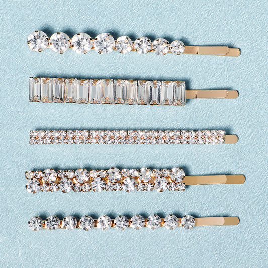 Crystal Hair Pins Metal Rhinestone Bobby Pins Sparkly Glitter Hair Clips
