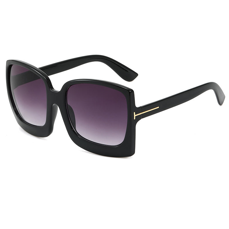 Multicolor Women's Square Sunglasses with Zipper Box