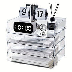 Desktop Transparent Storage Box for Office Desk