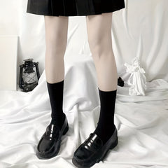 2 Pairs Comfy Solid Socks Women's Stockings