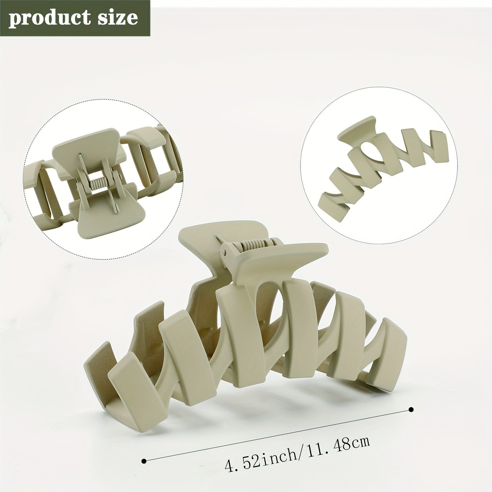 6Pcs Large Hair Claw Solid Design Ponytail Holder Women Hair Accessories