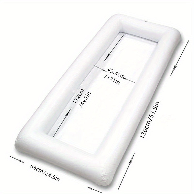 Inflatable Floating Bar Table Drinks Cooler and Air Mattress for Swimming Pools