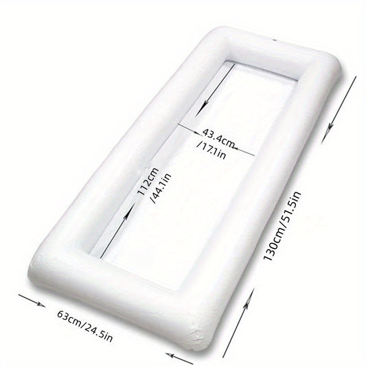 Inflatable Floating Bar Table Drinks Cooler and Air Mattress for Swimming Pools