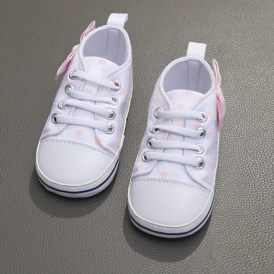 Bowknot Sneakers For Baby Girls Lightweight Non Slip Shoes