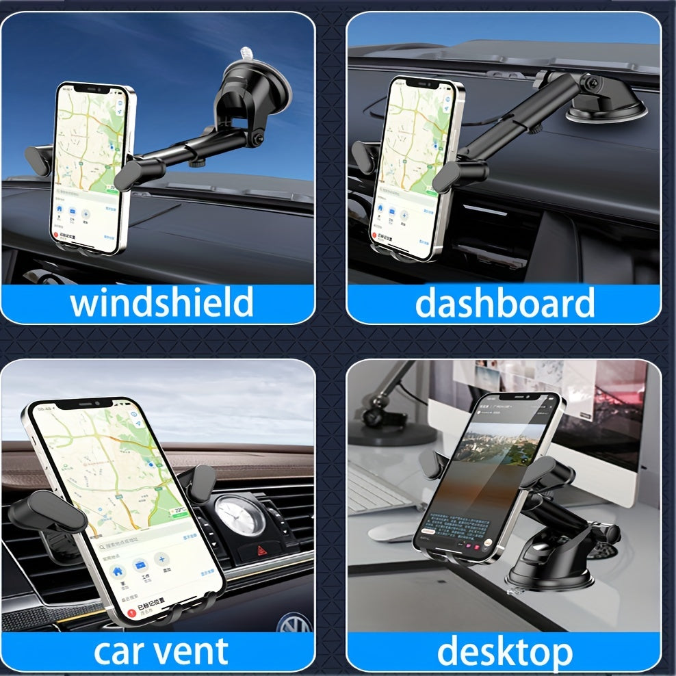 Phone Holder: Gravity Sensing for Car, Air Outlet & Desktop