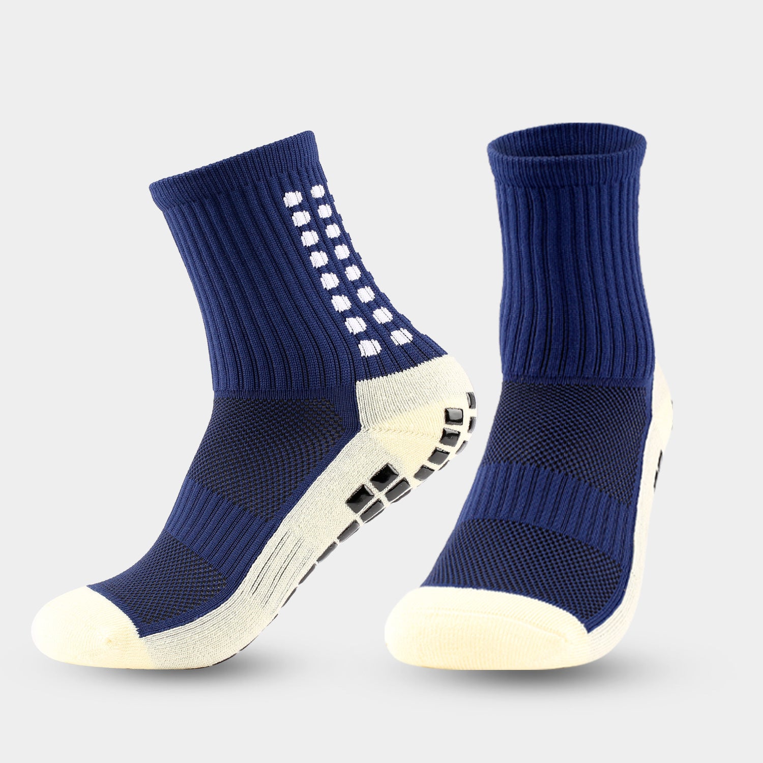 1 Pair Men's Sticky Socks for Football Basketball Sports Padded Grip