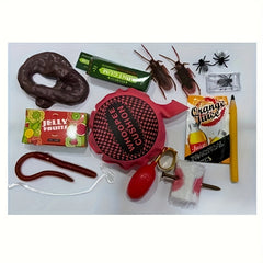 Halloween & April Fool's Prank Set: Cockroach, Moth, Chewing Gum, Fecal Pad