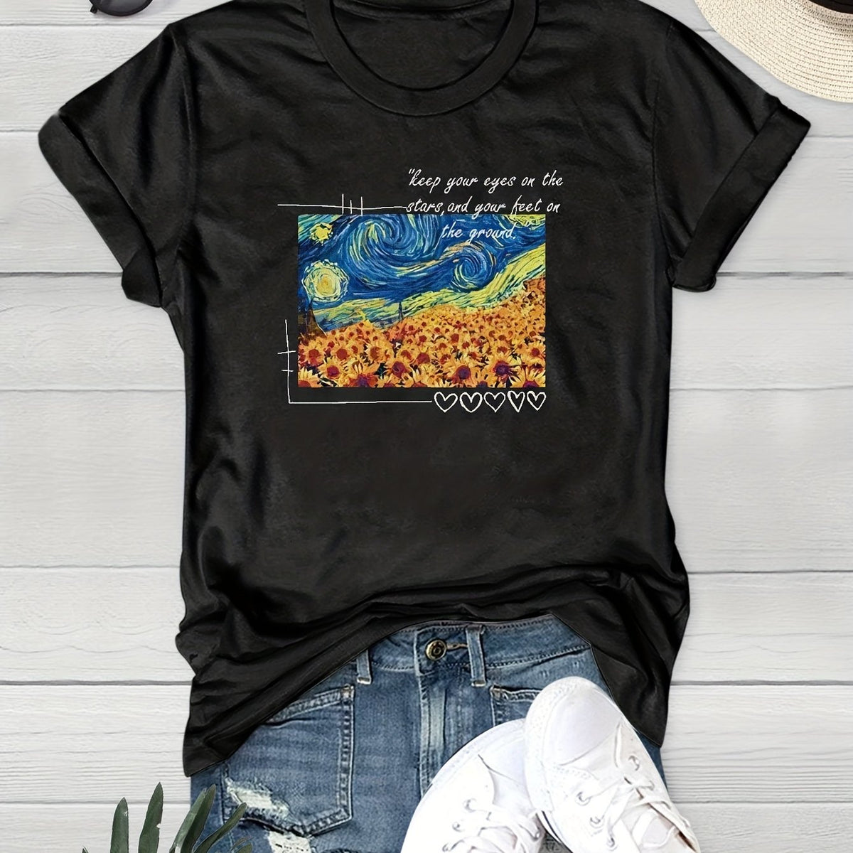 Graphic Casual T shirts Short Sleeve Round Neck Summer Sports Tee