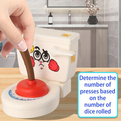 Toilet Flying Poop Game Plunger & Colorful Poop Figures 2-4 Players ABS