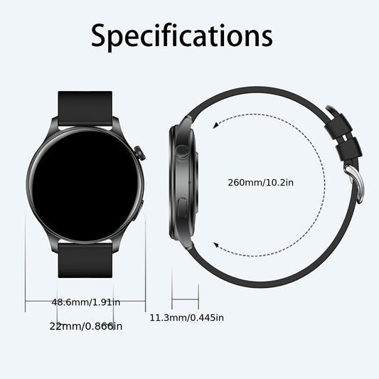 Smart Sports Watch 1.53" HD Screen Calls Messages 100 Exercise Modes