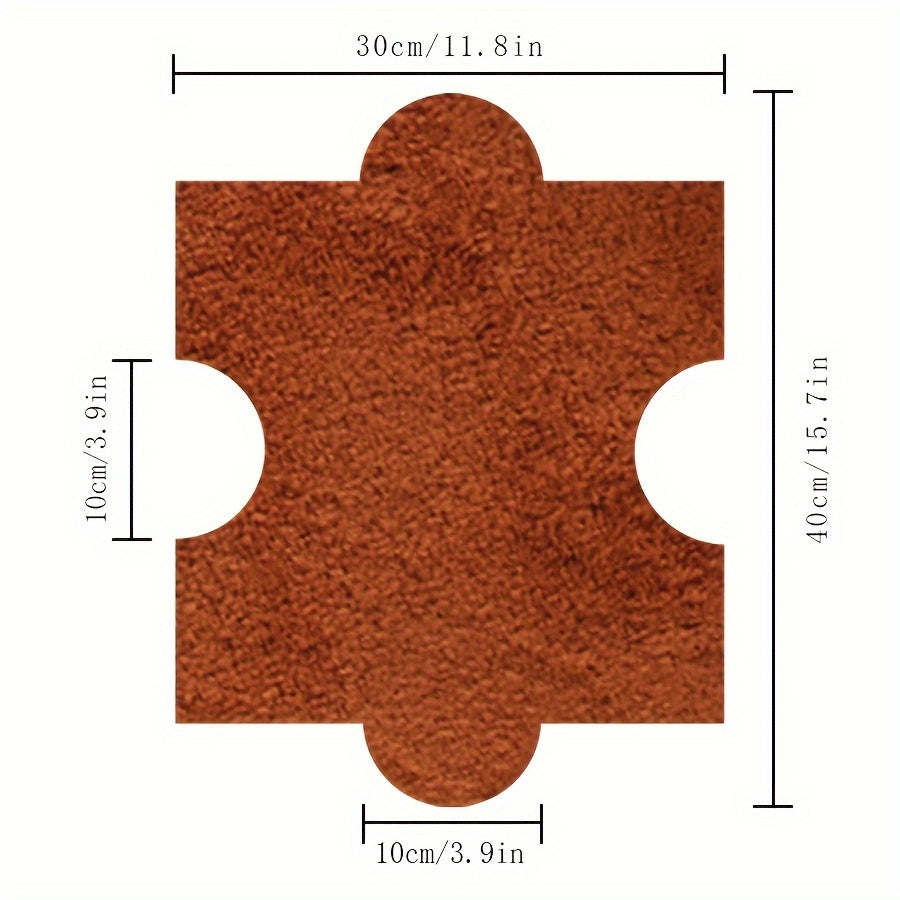 4pcs Soft Foam Shaggy Mats Anti-slip Area Rugs