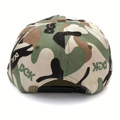 Men's Camo Flat Brim Hat Baseball Cap Sun Hat