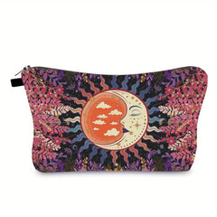 Patterned Cosmetic Bag Toiletry Pouch for Travel Women Girls Makeup Accessories