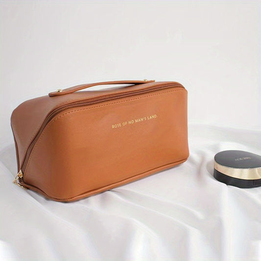 Large Capacity Waterproof PU Leather Travel Cosmetic Bag for Women
